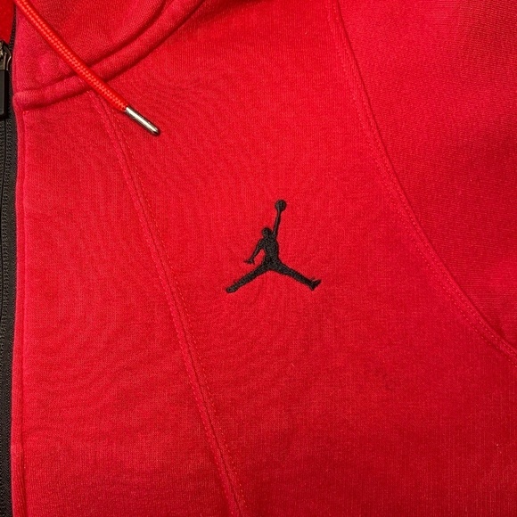 Air Jordan RARE Jumpman Y2k Hooded Zip Sweatshirt-Black/Red-Size XXL - Picture 7 of 15